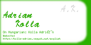 adrian kolla business card